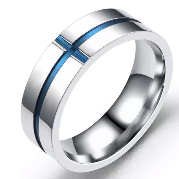 Other - 6MM Engraved Men’s Stainless Steel Wedding Band
